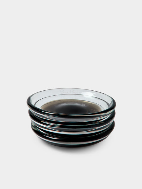 Antique and Vintage - | Set of 3 | 1970s Venini x Pierre Cardin Murano Glass Bowls - Clear - ABASK - 