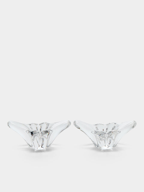 Antique and Vintage - 1980s Sèvres Crystal Salt Dishes (Set of 2) - Clear - ABASK - 