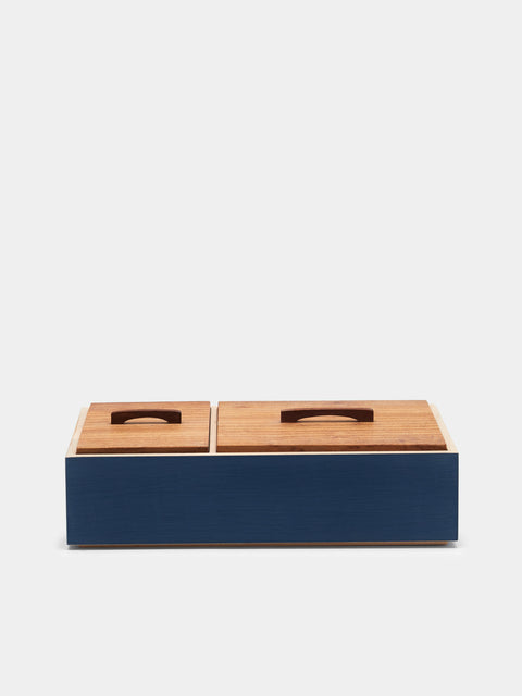 Matthew Kenney - Wood Desk Tidy - Navy - ABASK - 