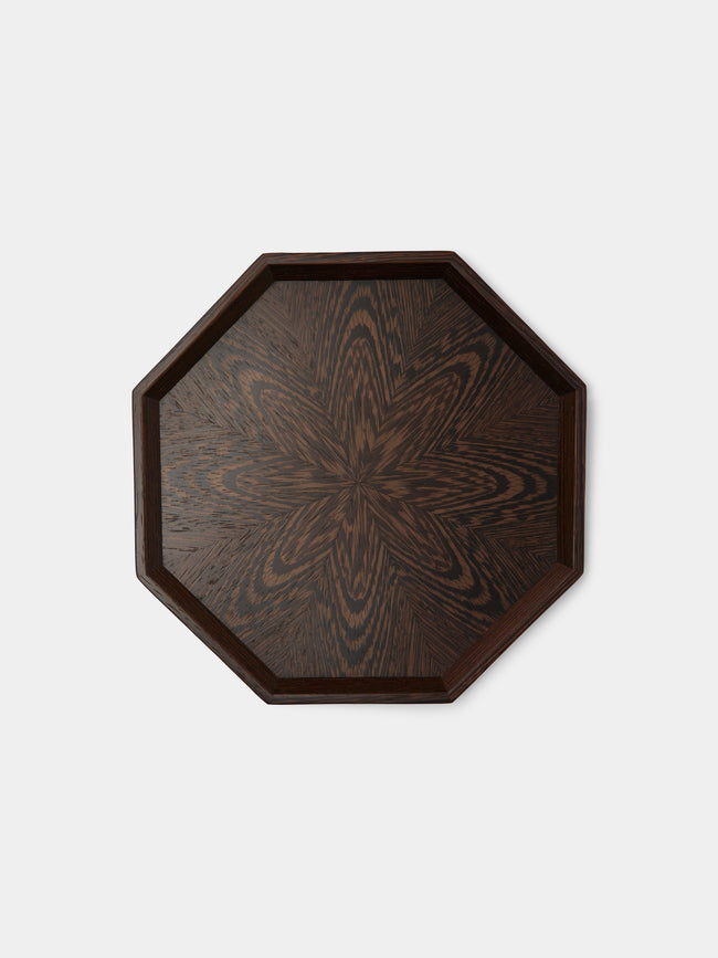 Mori Kougei - Poke Wenge Wood Square Tray (11in/27.5cm) - Brown - ABASK - 