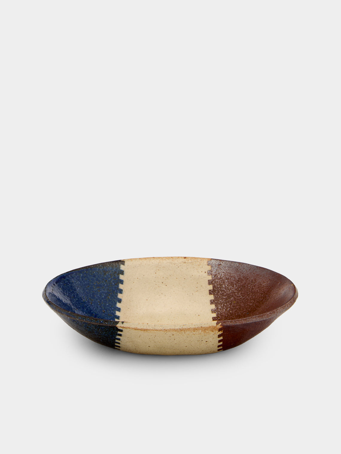 Makidani-gama - No. 1 Nerikomi Ceramic Medium Oval Bowls (Set of 5) - Multiple - ABASK