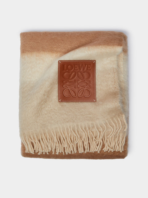 Loewe Home - Wool and Linen Striped Blanket -  - ABASK - 