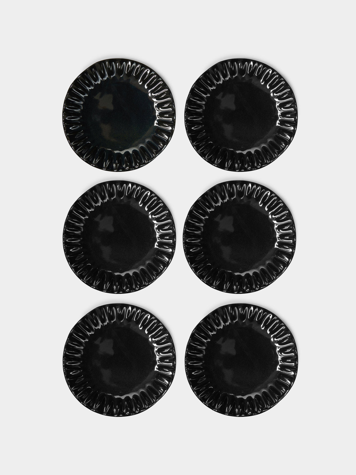 Mervyn Gers Ceramics - 'Paper' Hand-Glazed Ceramic Side Plates (Set of 6) -  - ABASK