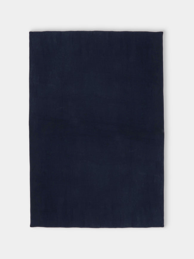 Denis Colomb - Stitched-Edge Cashmere Bed Blanket (110in/2.8m) - Blue - ABASK - 