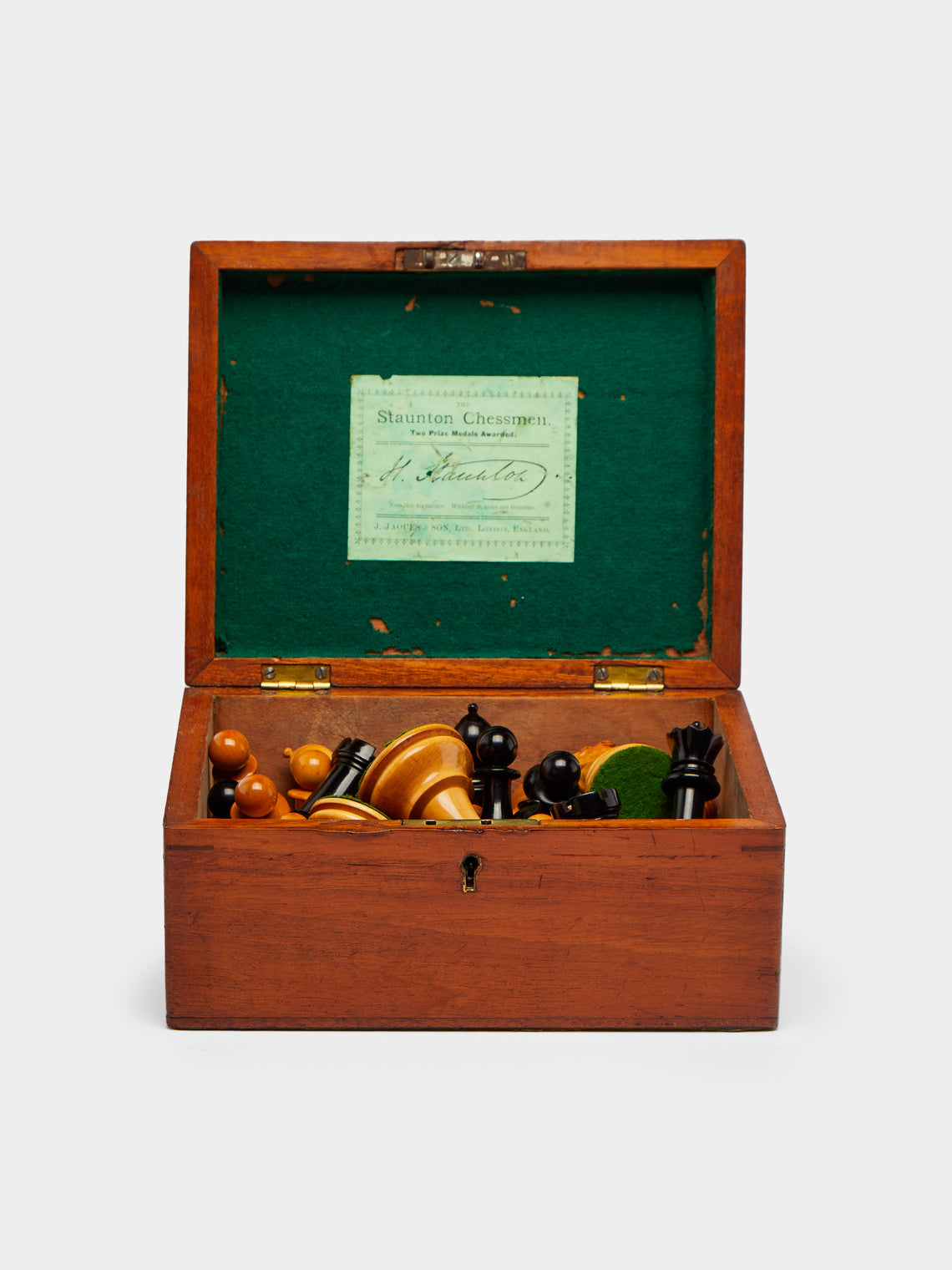Antique and Vintage - 1910 Staunton Boxwood and Ebony Chess Set -  - ABASK