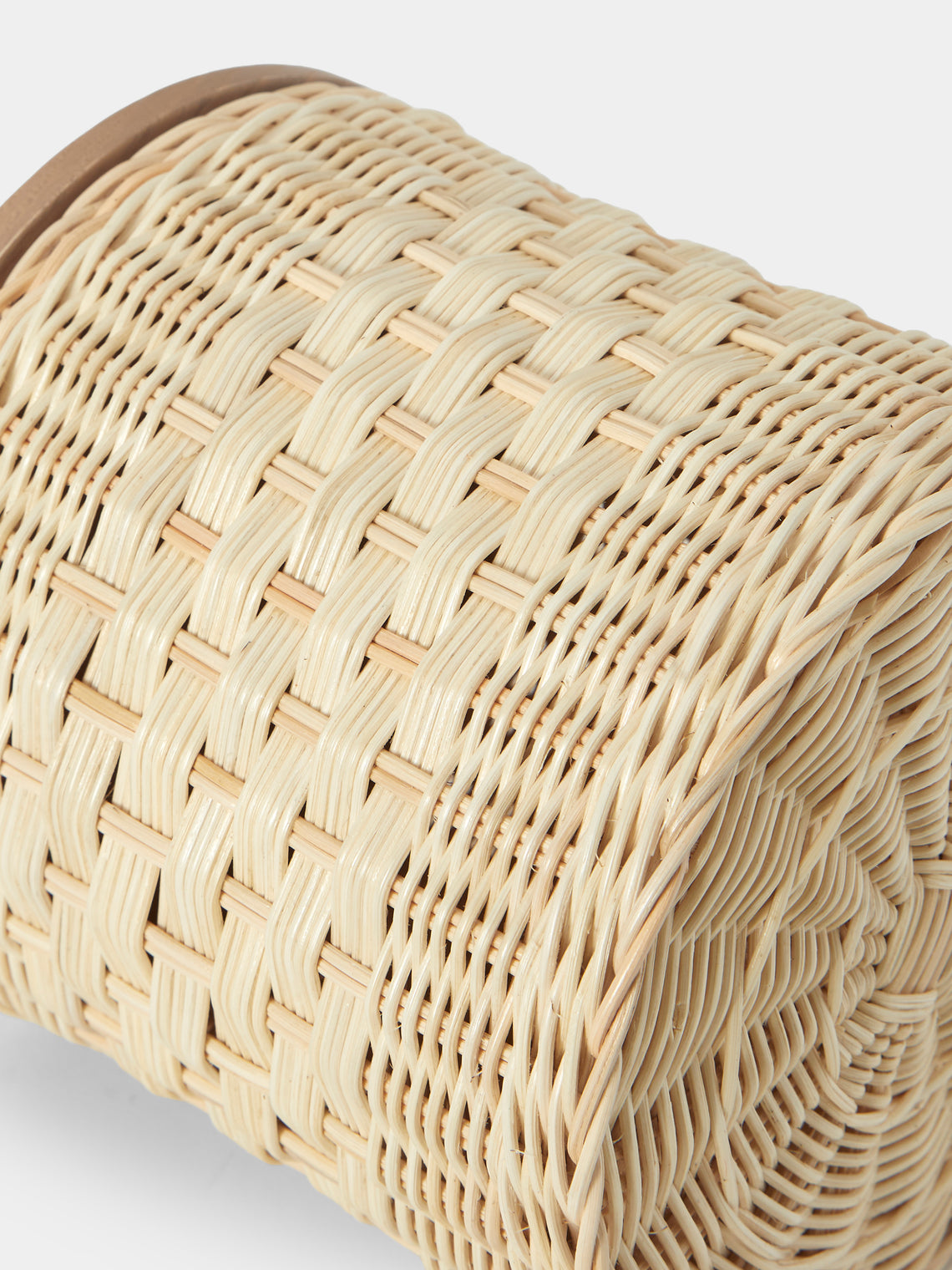 Mila Maurizi - Perla Handwoven Wicker and Wood Lidded Container - Natural - ABASK