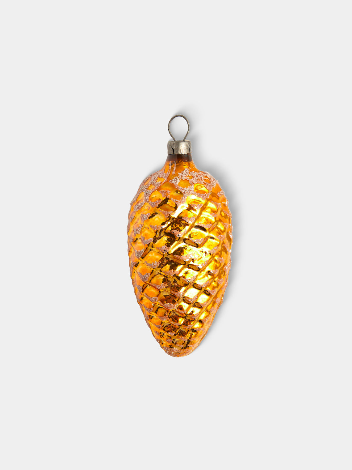 Antique and Vintage - Early-20th-Century Pinecones Glass Baubles (Set of 9) - Yellow - ABASK