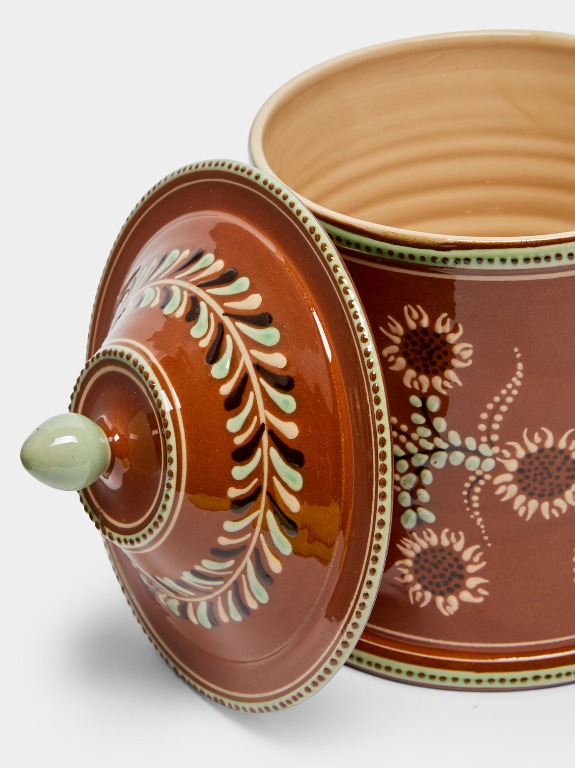 Poterie d’Évires - Flowers Hand-Painted Ceramic Large Jar -  - ABASK