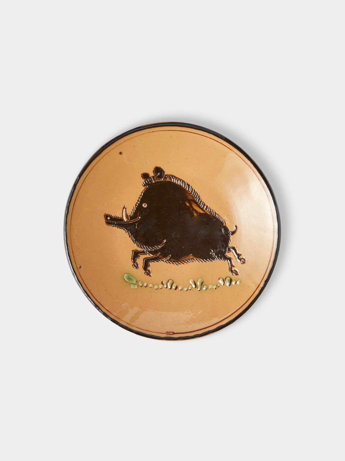 Poterie d’Évires - Animals Hand-Painted Ceramic Plates – 5.5in/14cm (Set of 4) - Cream - ABASK