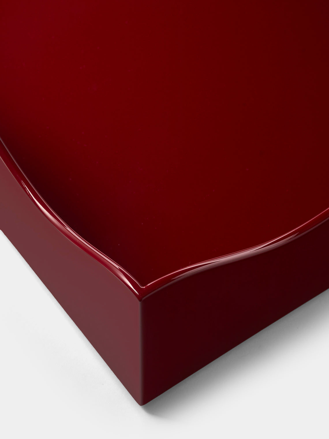 The Lacquer Company - Belle Rives Lacquered Large Tray - Red - ABASK