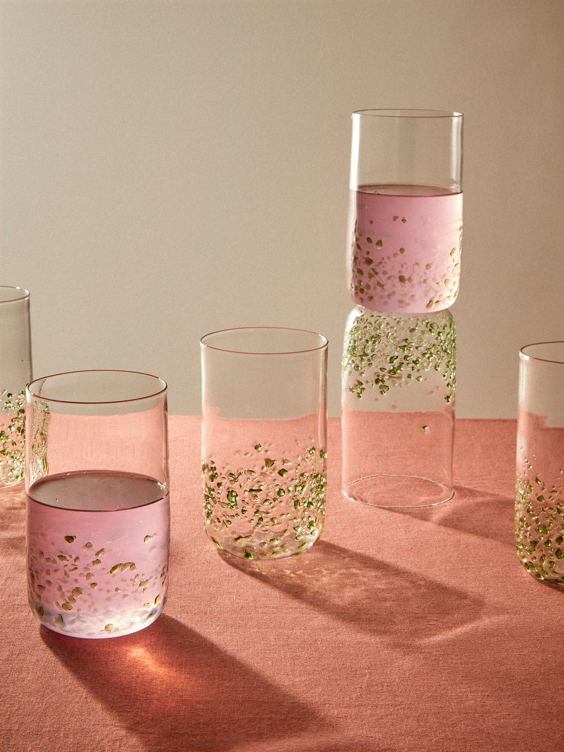 Alya Tannous - Fragments Hand-Blown Glass Highballs (Set of 6) - Clear - ABASK