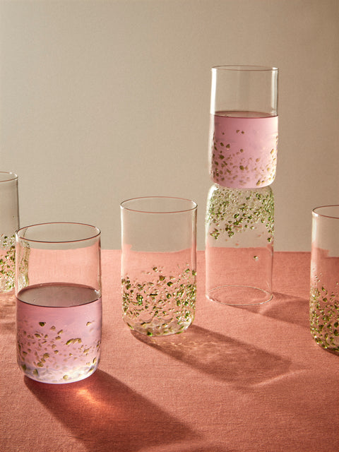 Alya Tannous - Fragments Hand-Blown Glass Highballs (Set of 6) - Clear - ABASK