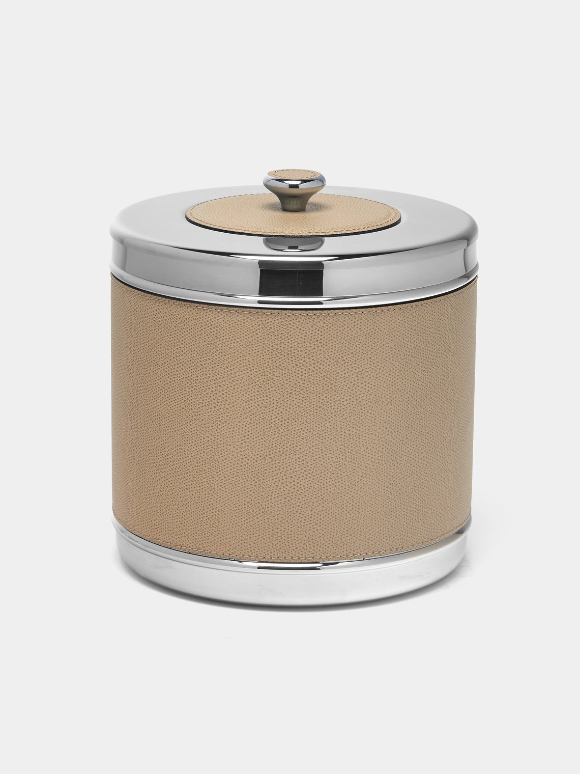 Giobagnara - Ocean Leather and Steel Ice Bucket - Beige - ABASK - 