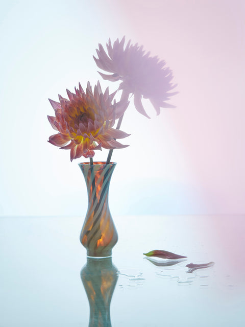 Antique and Vintage - Mid-Century Spiral Glass Bud Vase -  - ABASK
