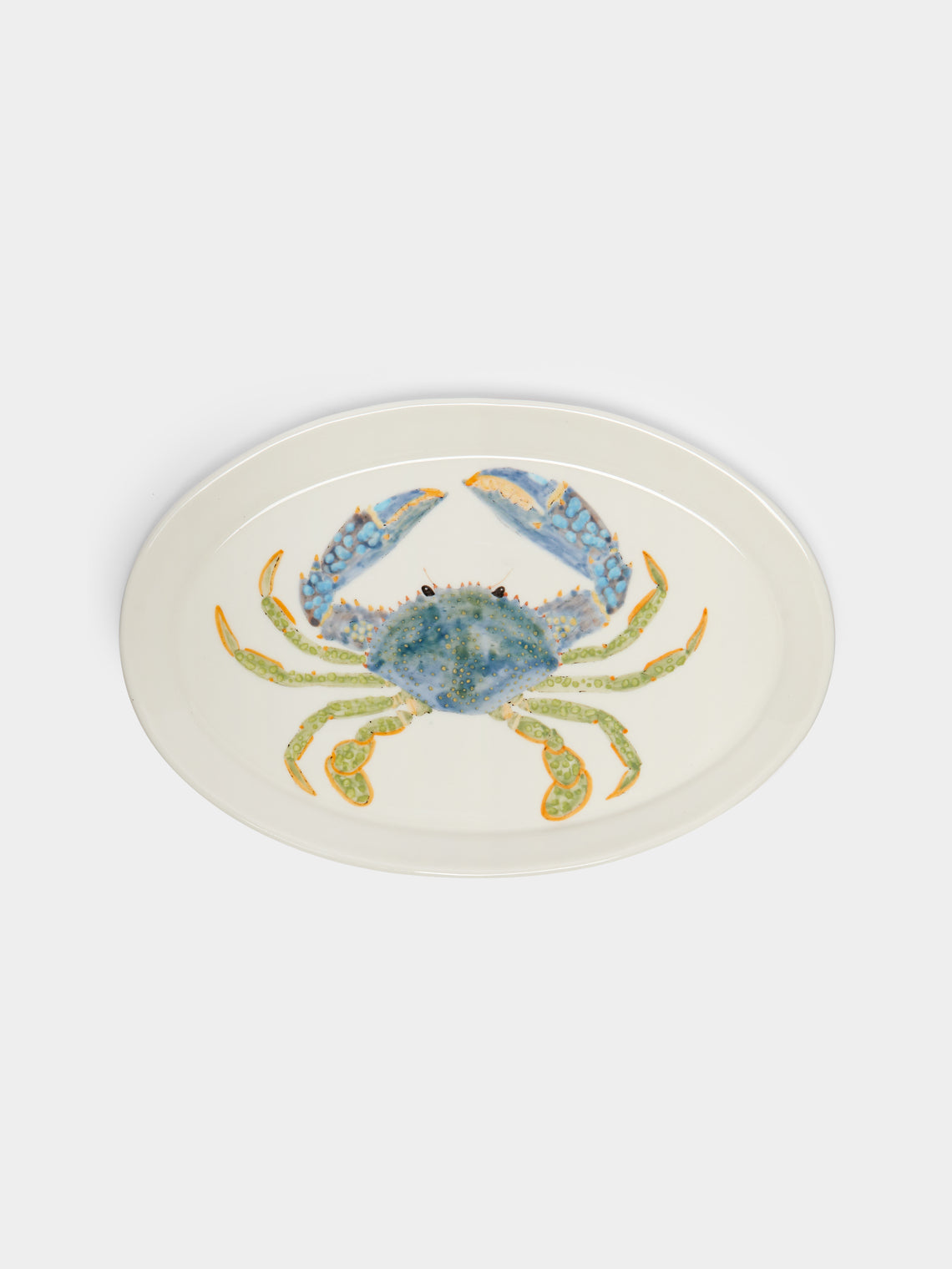 Casa Adams - Mud Crab Hand-Painted Porcelain Serving Platter -  - ABASK - 