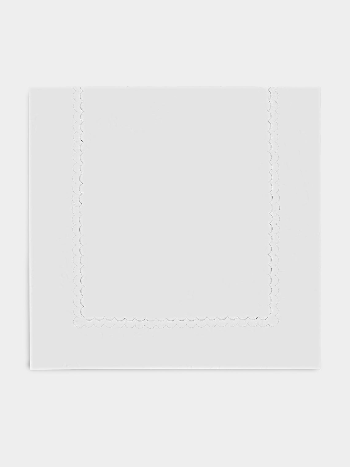 Los Encajeros - Perlas Embroidered Cotton King Duvet Cover - White - ABASK