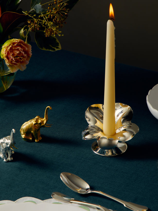 De Vecchi - Flor Bugia Silver-Plated Mini Candle Holder -  - ABASK