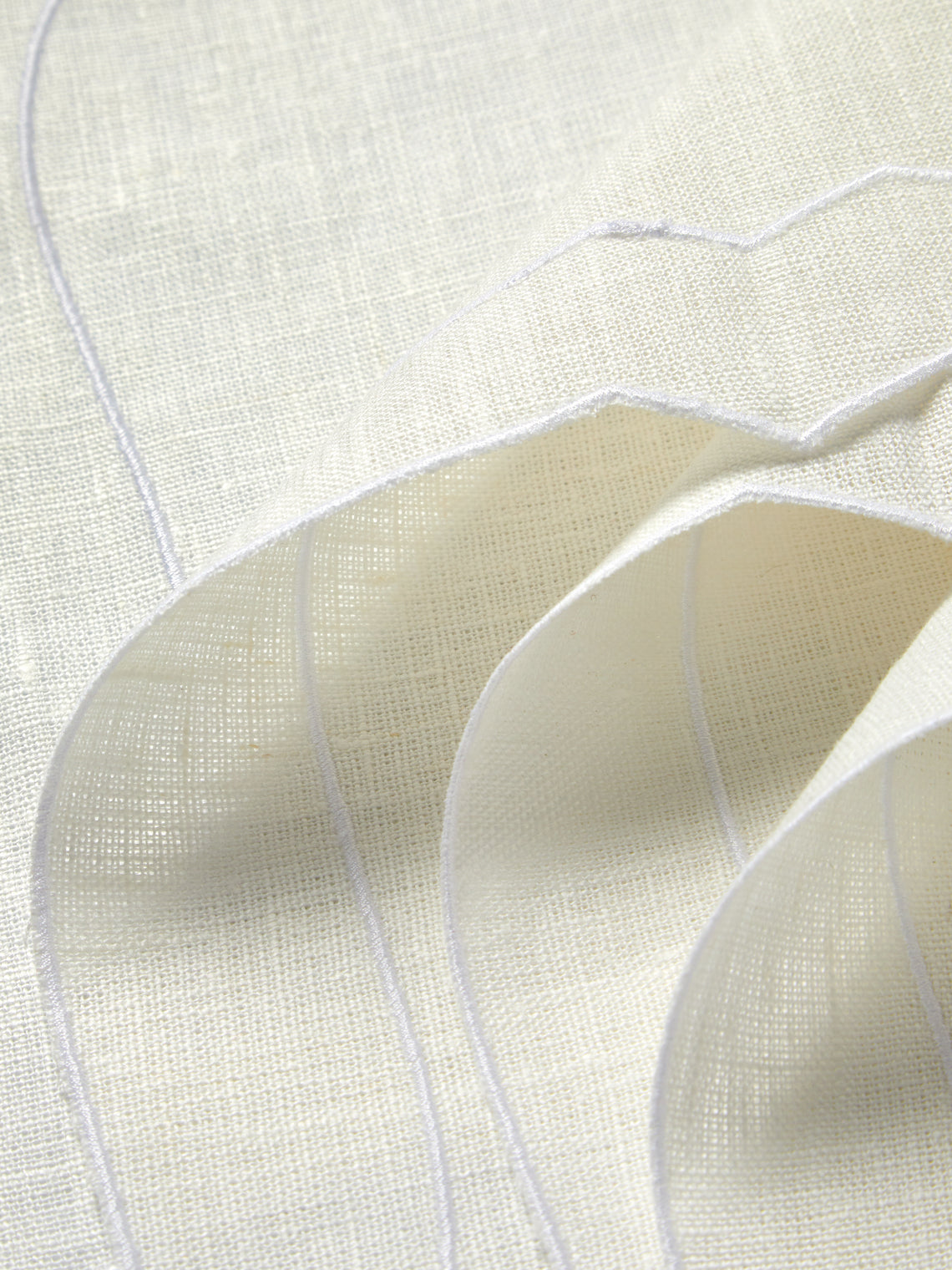 La Gallina Matta - Parentesi Linen Napkins (Set of 4) - White - ABASK