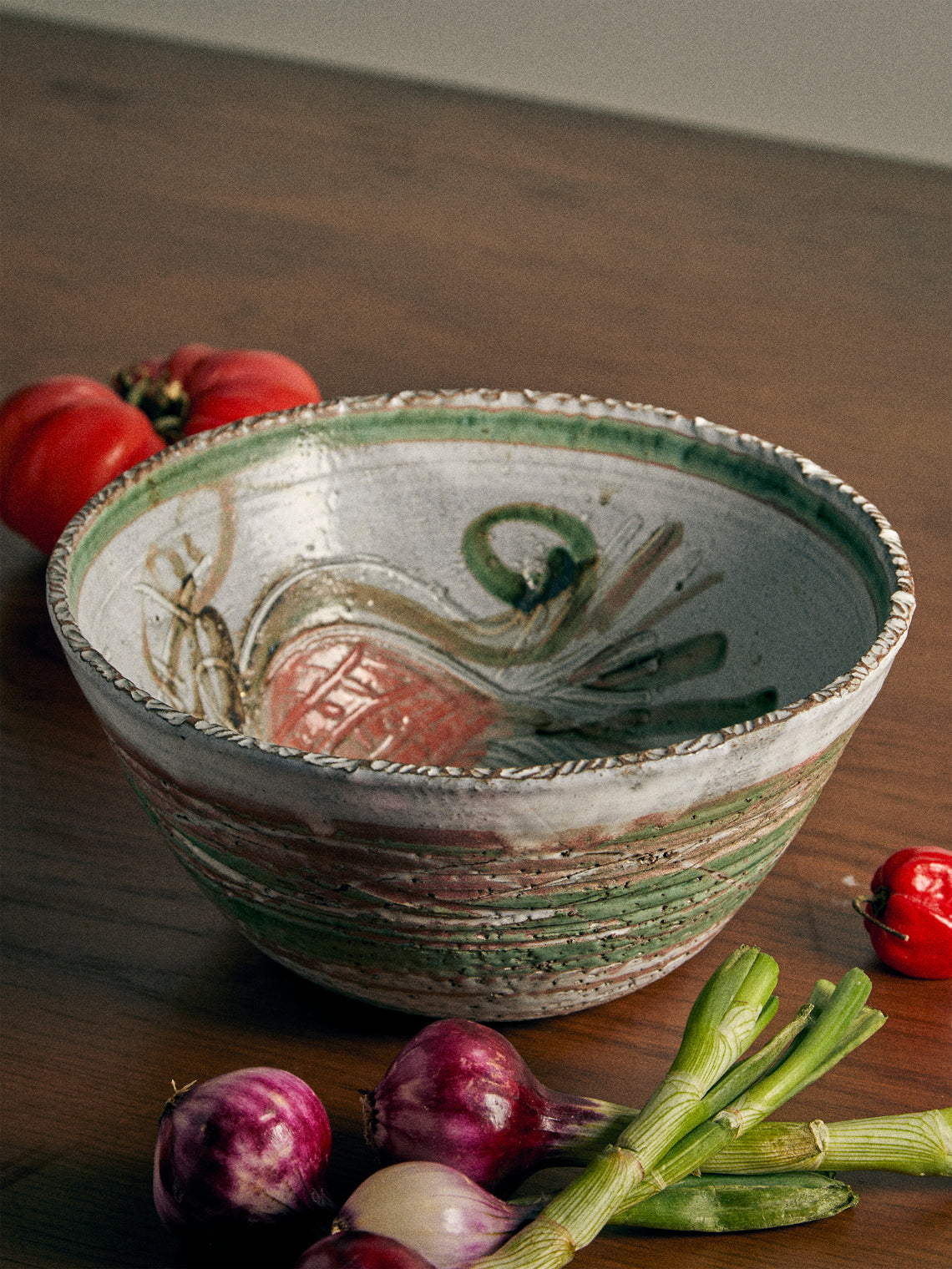 Antique and Vintage - 1960s Albert Thiry Ceramic Serving Bowl - Multiple - ABASK