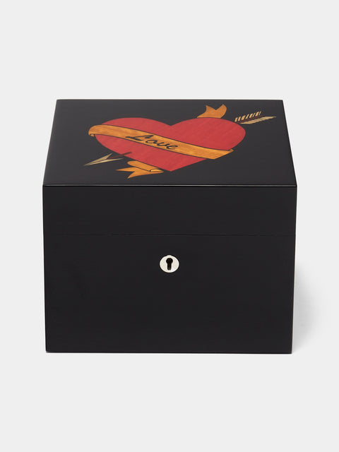 Elie Bleu - Vanities Love Sycamore Jewelry and Watch Box - Black - ABASK - 