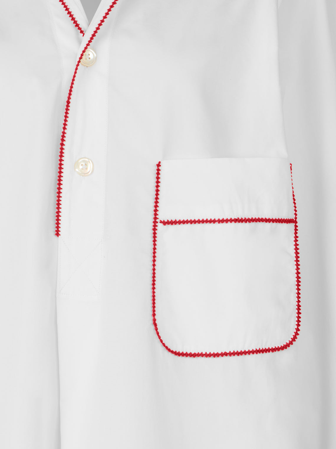 Sebline - Thread Hand-Embroidered Cotton Shirt Dress | Size: S - White - ABASK