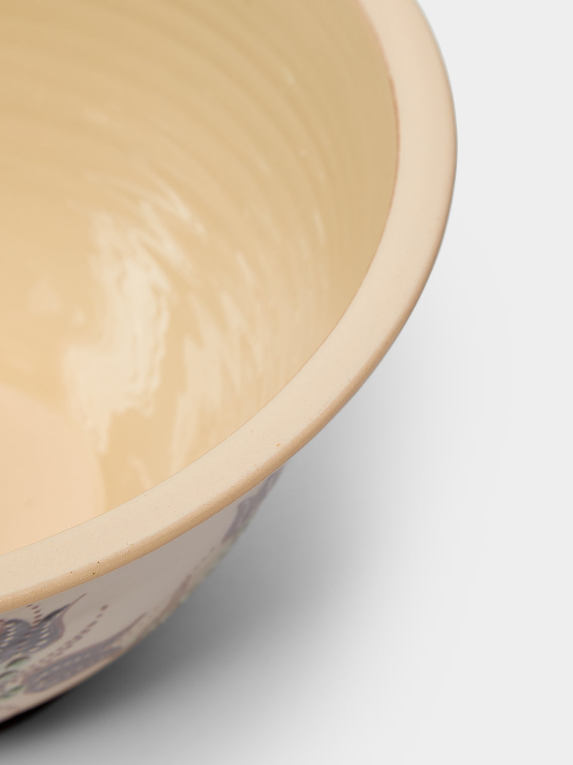 Poterie d’Évires - Flowers Hand-Painted Ceramic Salad Bowl -  - ABASK