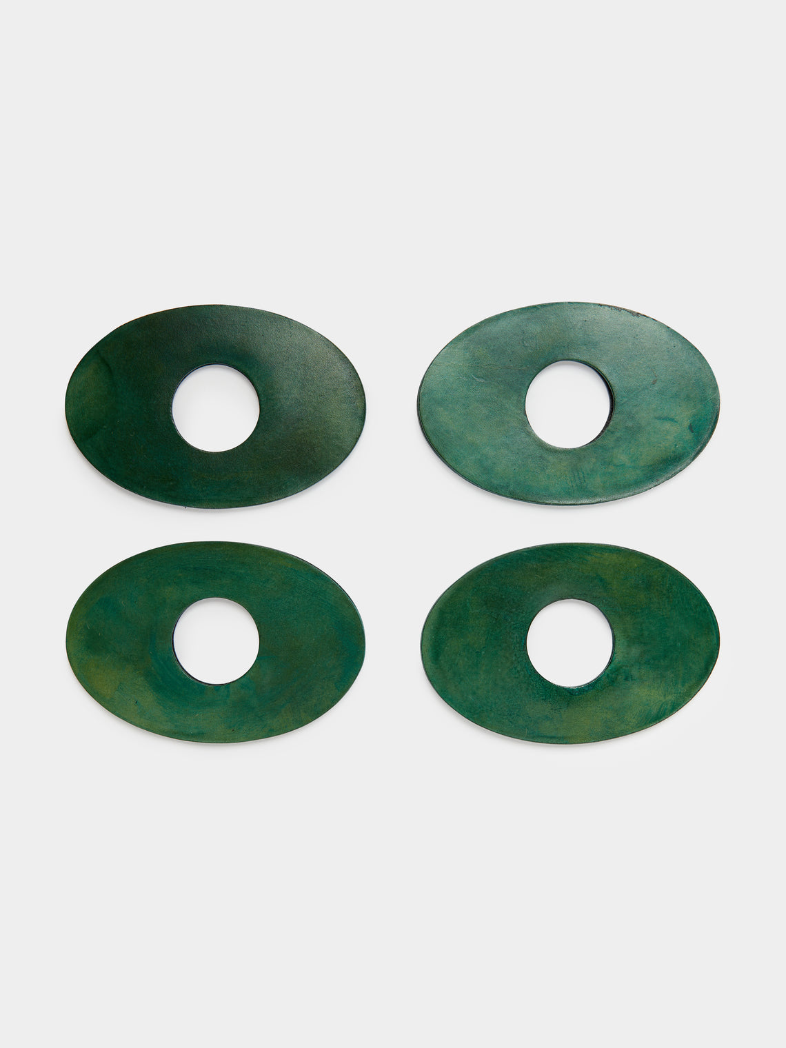 Peter Speliopoulos Projects - Hand-Stained Leather Napkin Rings (Set of 4) -  - ABASK