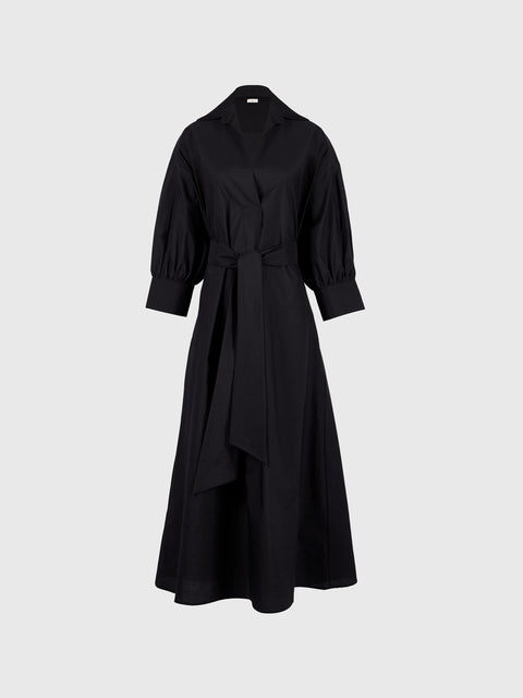 A.Shirt - Cordelia Linen Dress | Size: XS - Black - ABASK - 