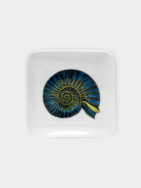 Fornasetti - Conchiglia Fossile Hand-Painted Porcelain Ashtray -  - ABASK - 