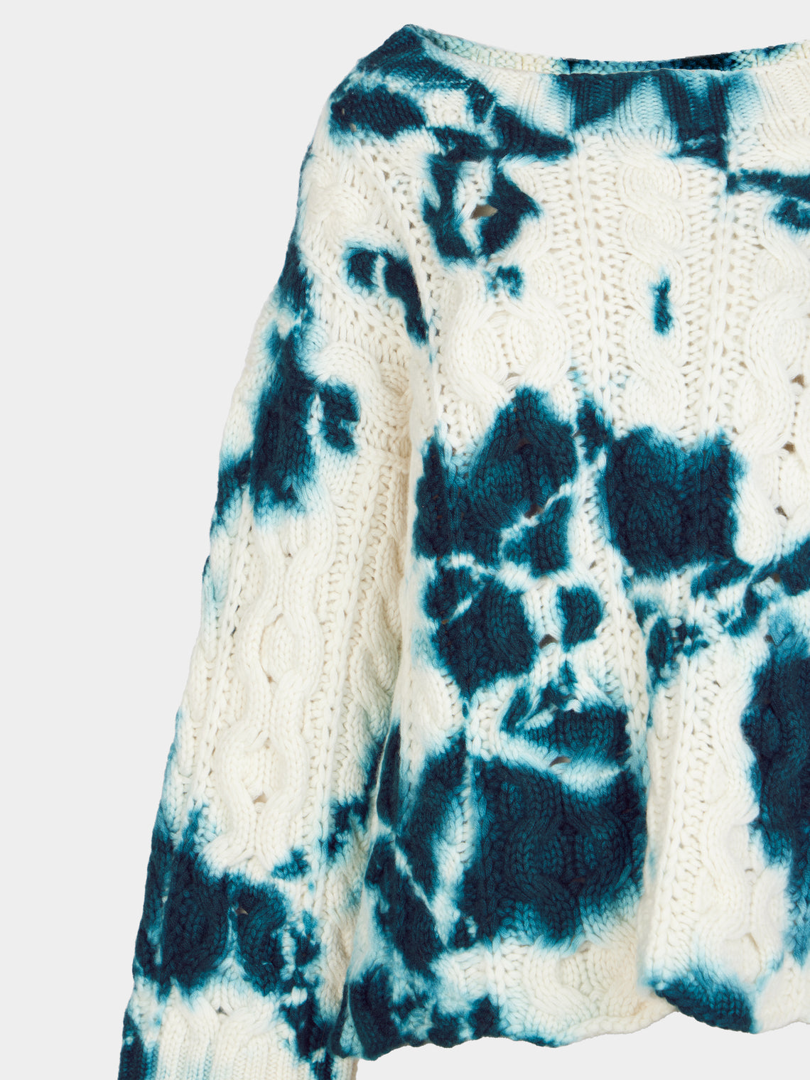 Suzusan - Shibori Chunky Cashmere Sweater  | Size: S - Cream - ABASK