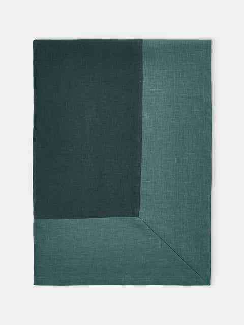 Borgo delle Tovaglie - Bauhaus Linen Square Tablecloth - Navy - ABASK - 