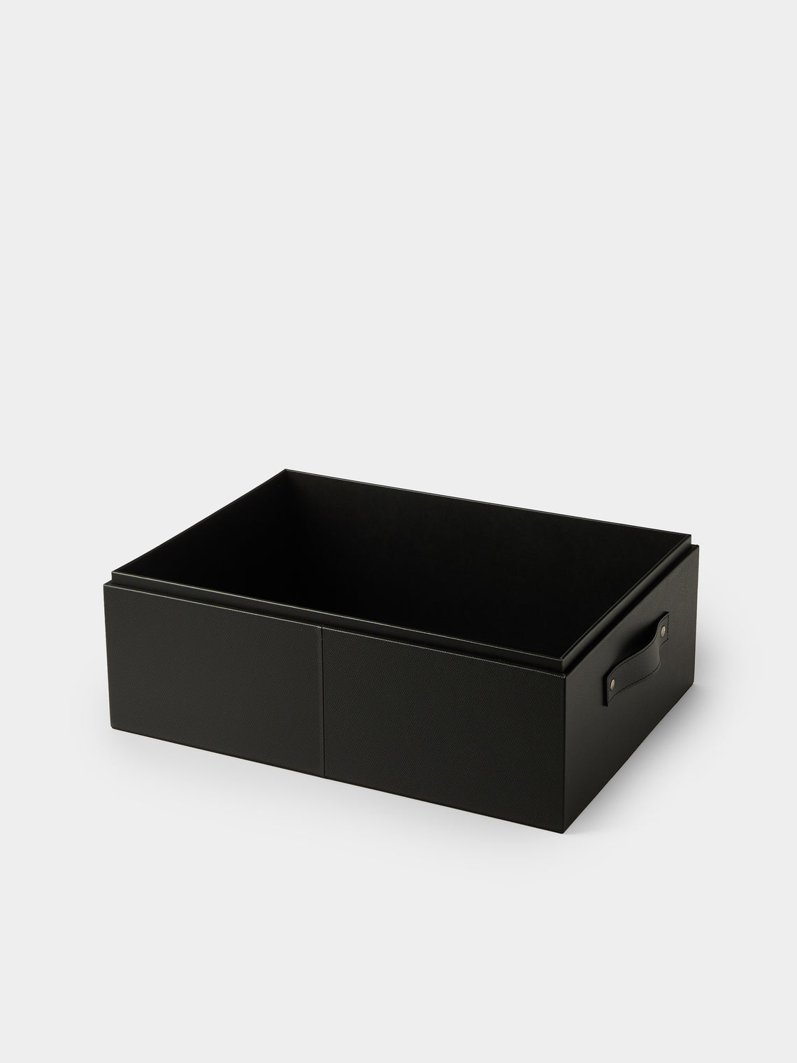 Pinetti - Avio Leather Large Storage Box - Black - ABASK