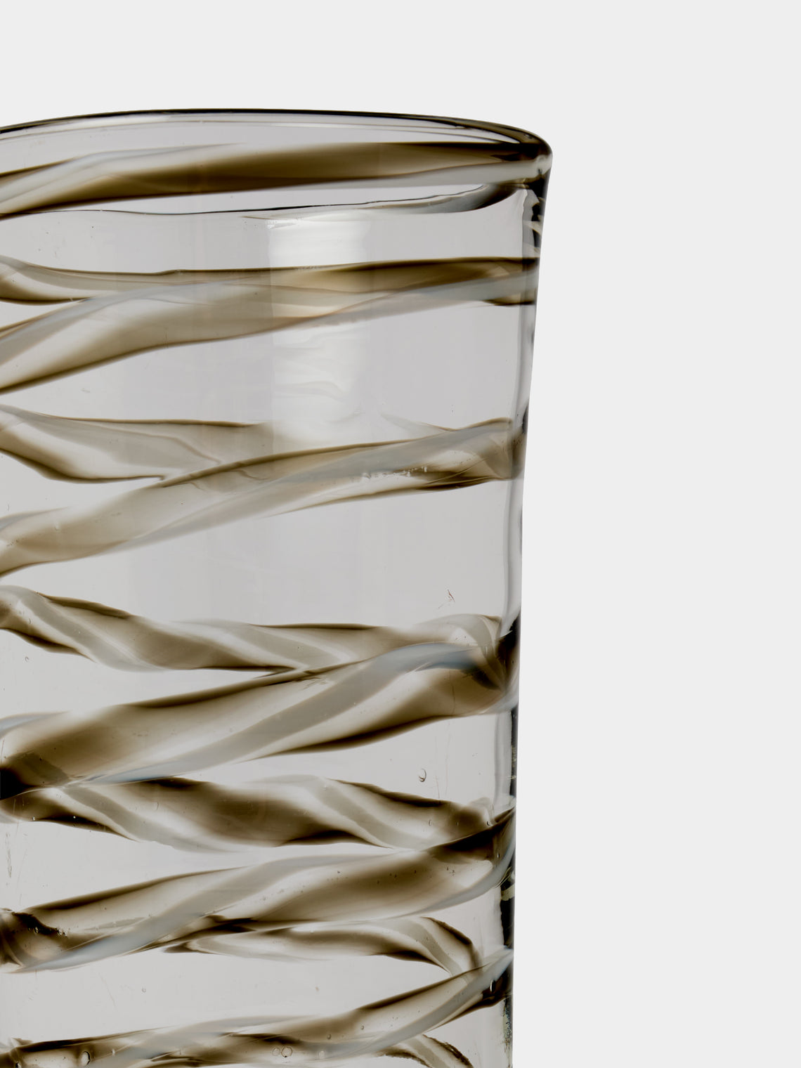 Antique and Vintage - 1950s Murano Glass Vase (11in/28.5cm) - Clear - ABASK