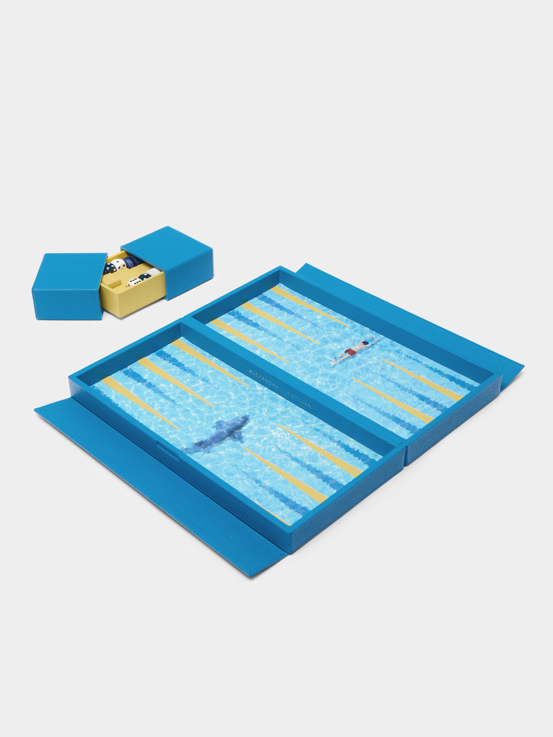 Alexandra Llewellyn - The Chase Leather Travel Backgammon Set -  - ABASK