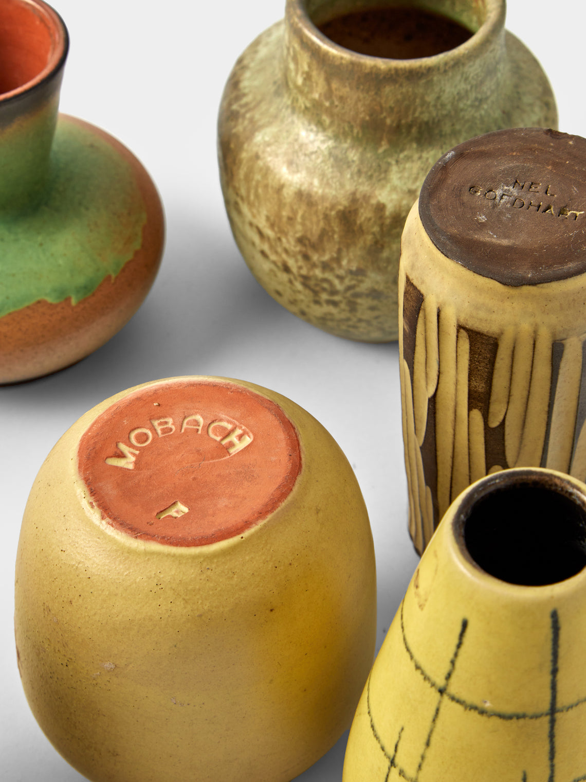 Antique and Vintage - Mid-Century Ceramic Bud Vases (Set of 7) - Multiple - ABASK