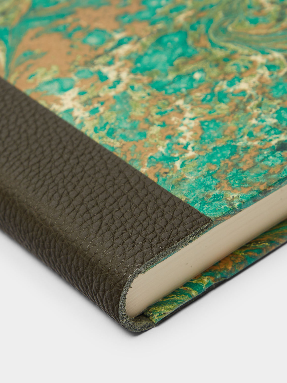 Giannini Firenze - Hand-Marbled Leather Bound Notebook -  - ABASK