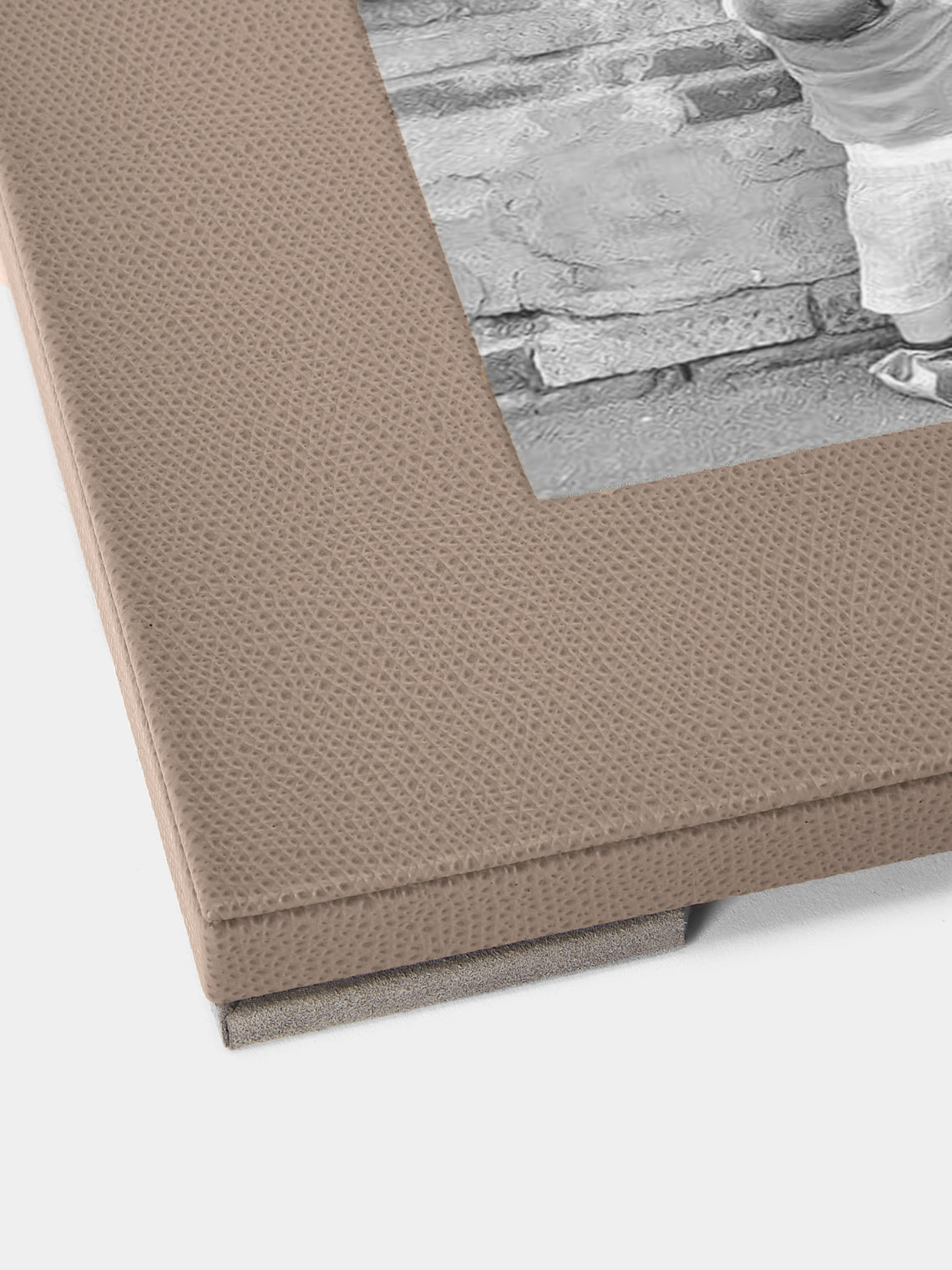 Pinetti - Leather Photo Frame (5x7”) - Taupe - ABASK