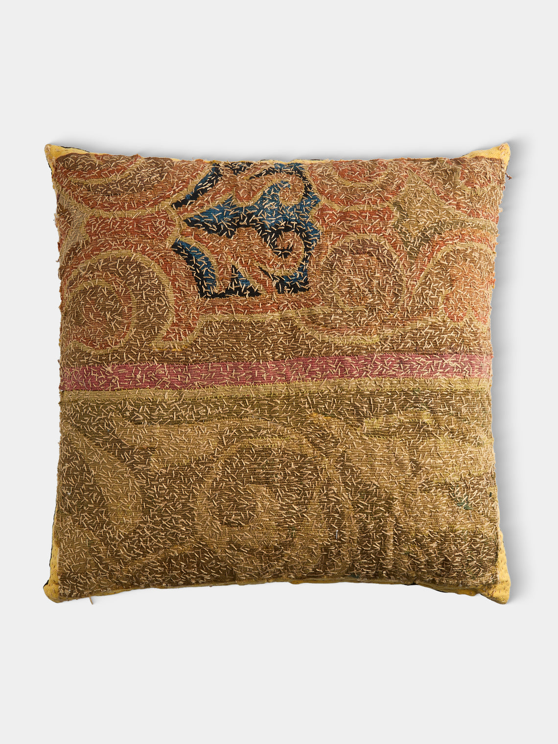 By Walid - 19th-Century Napoleon III Aubosson Tapestry Damask Cushion (21.5in/55cm) - Multiple - ABASK - 