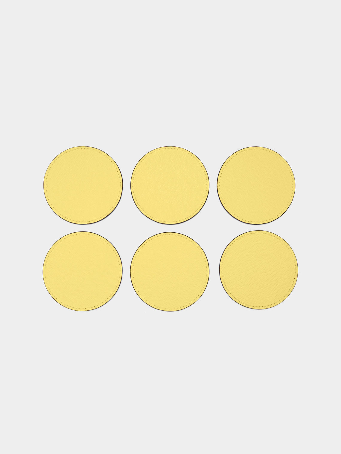 Giobagnara - David Leather Coasters (Set of 6) -  - ABASK