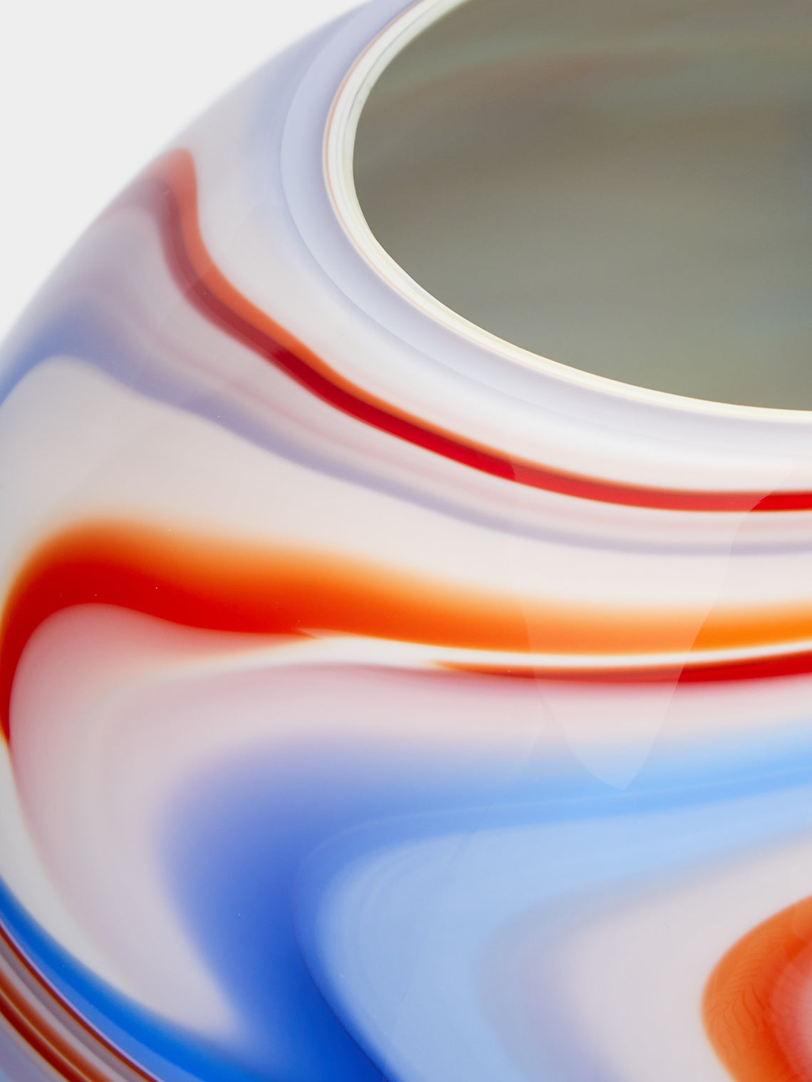 Carlo Moretti - Archive Revival Sphere Hand-Blown Marbled Murano Glass Vase -  - ABASK