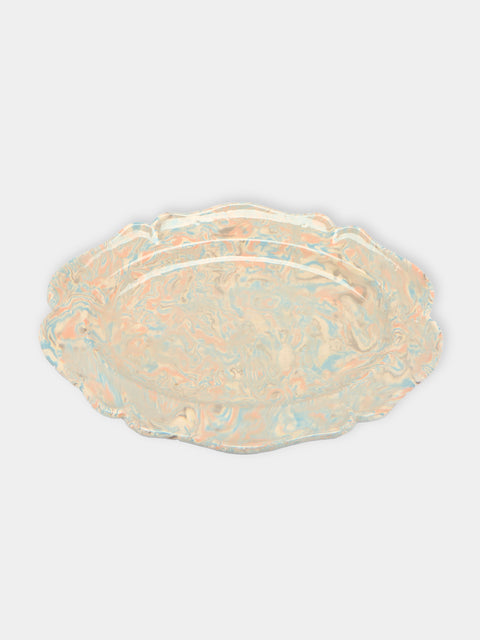 Antique and Vintage - 1950s Aptware Scalloped-Edge Platter -  - ABASK - 