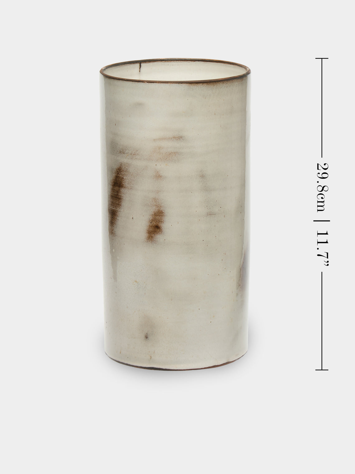 Antique and Vintage - 1950s Gérard Hofmann Ceramic Vase (12in/30cm) - White - ABASK
