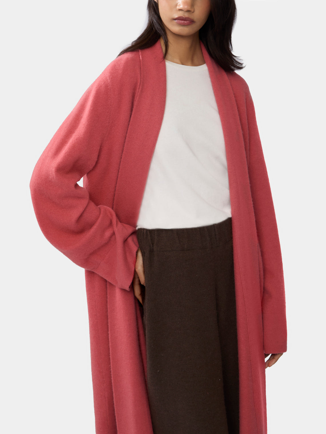 Women's Cross Cashmere Long Cardigan