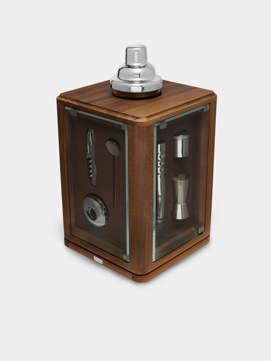 Lorenzi Milano - Walnut Rotating Bar Set -  - ABASK
