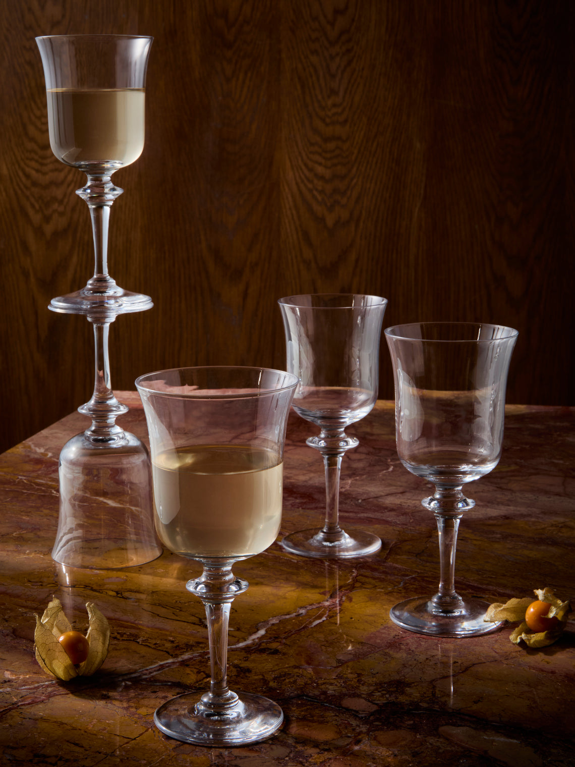 Antique and Vintage - 1947 Daum Saumur White Wine Glasses (Set of 12) - Clear - ABASK