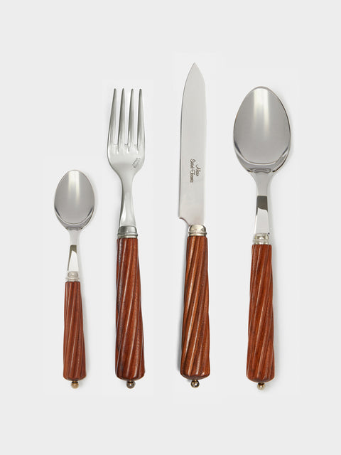 Alain Saint-Joanis - Oregon Rosewood Dinner Cutlery (Set of 4) - Brown - ABASK - 