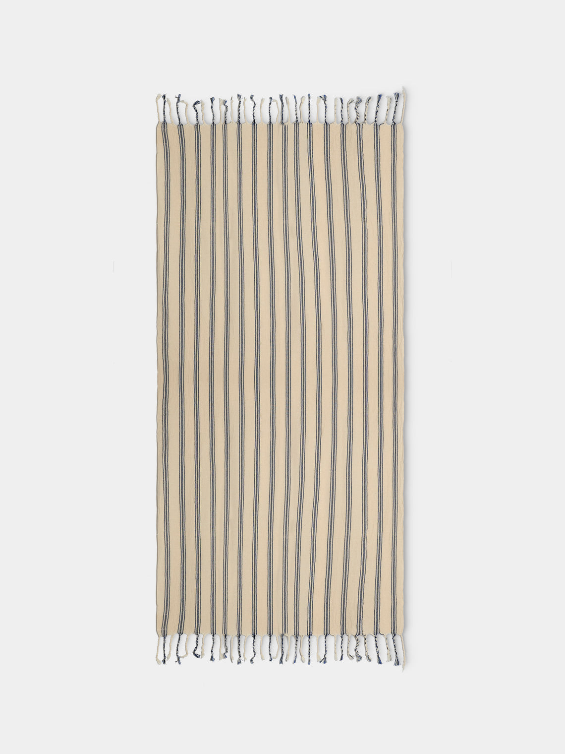 Mizar & Alcor - Sapphire Handwoven Linen and Cotton Towels (Set of 2) - Blue - ABASK