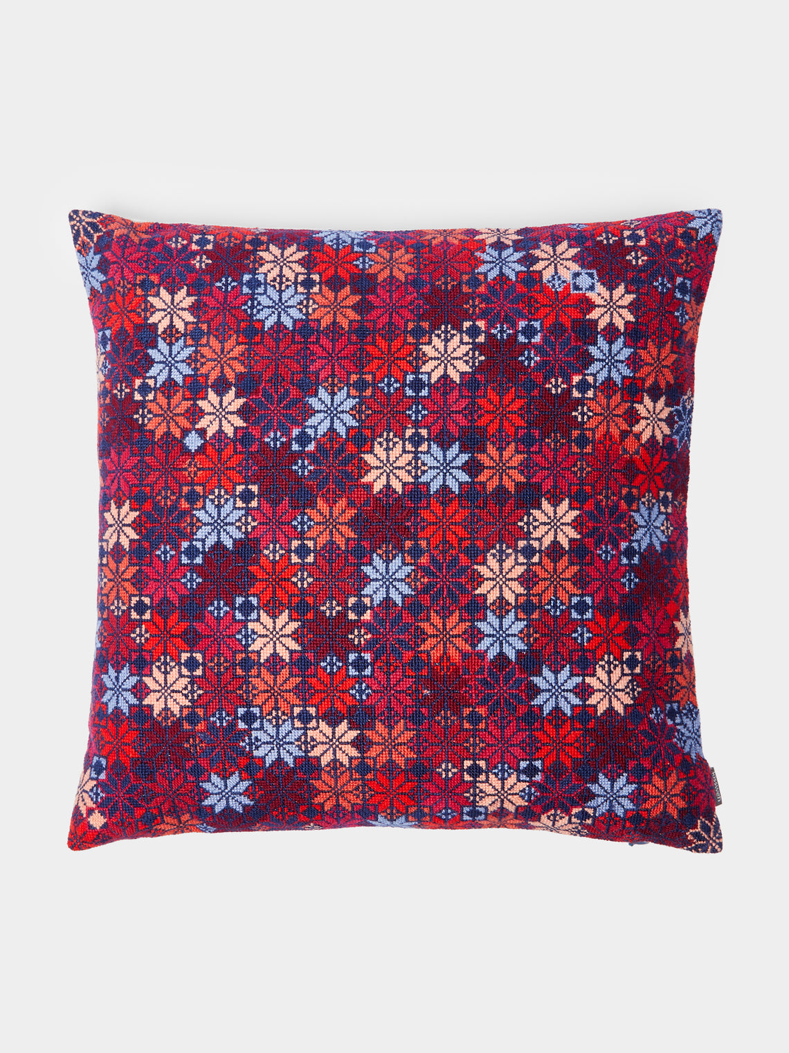 Kissweh - Moon of Bethlehem Hand-Embroidered Cotton Cushion -  - ABASK - 