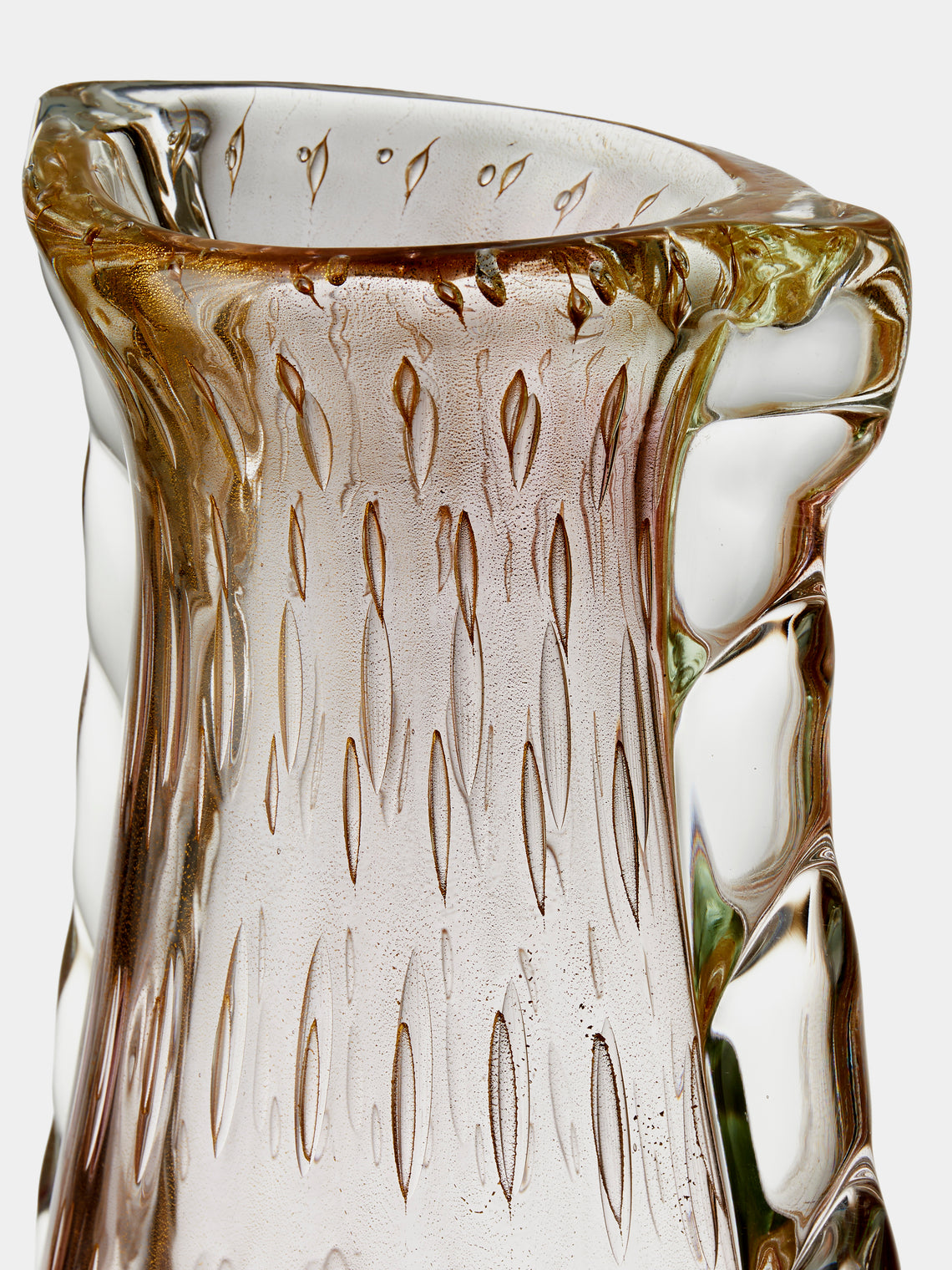 Antique and Vintage - 1970s Ercole Barovier Murano Glass Vase (16in/40.5cm) - Clear - ABASK