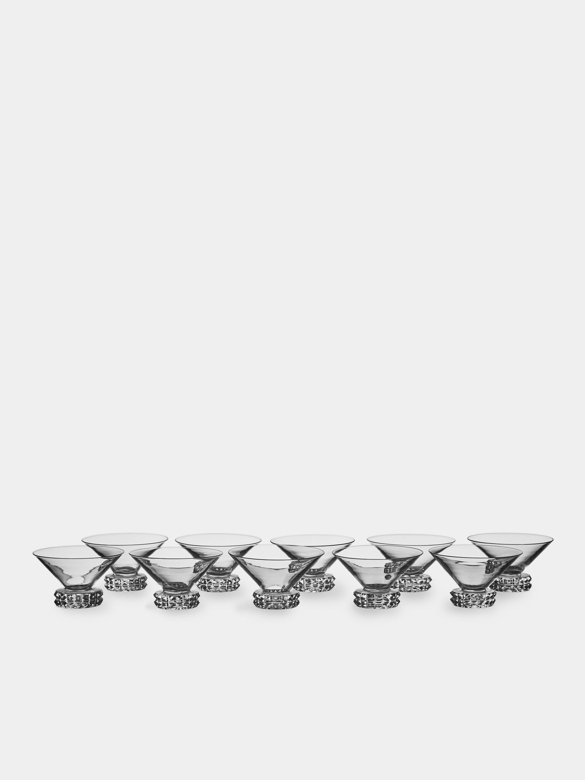 Antique and Vintage - 20th-Century Saint Louis Crystal Carafe with Coupes (Set of 11) - Clear - ABASK